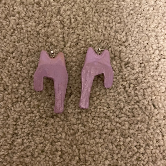 PURPLE Cat Earrings - Picture 9 of 9